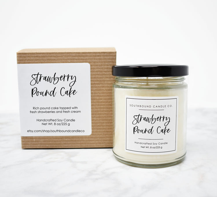 Soy Candle - Strawberry Pound Cake