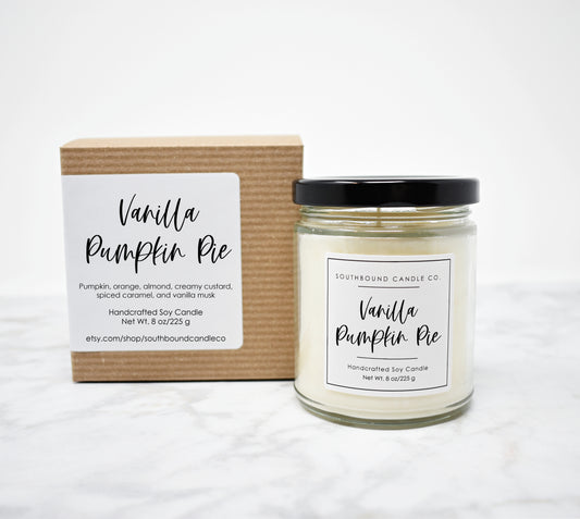 Soy Candle - Vanilla Pumpkin Pie