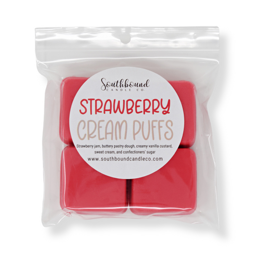 4 Pack - Strawberry Cream Puffs