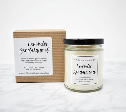 Soy Candle - Lavender Sandalwood