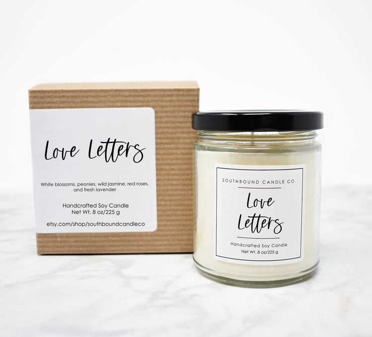 Soy Candle - Love Letters